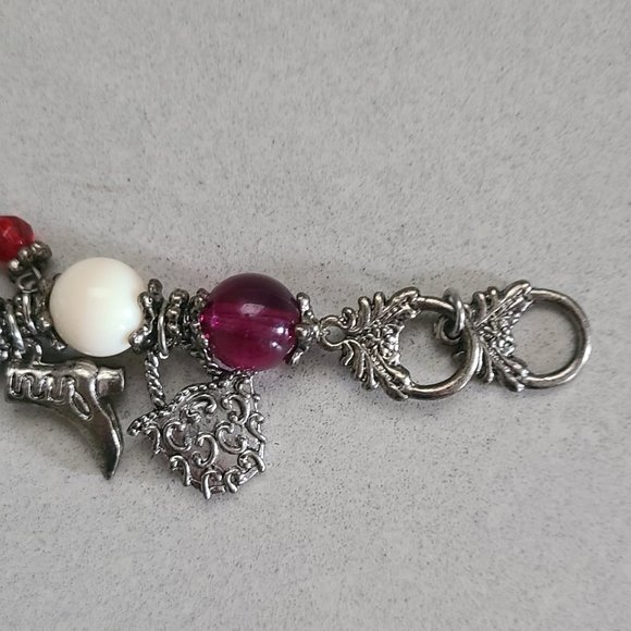 Charm Bracelet with Colorful Beads and Shoes/Purses Charms - Picture 4 of 8